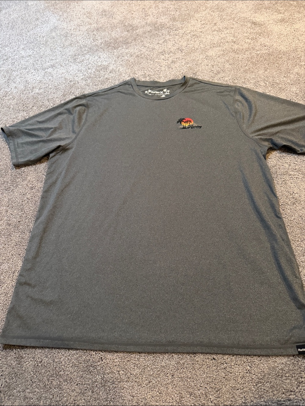 Hurley Short-Sleeve Rash Gaurd with Palm Graphic